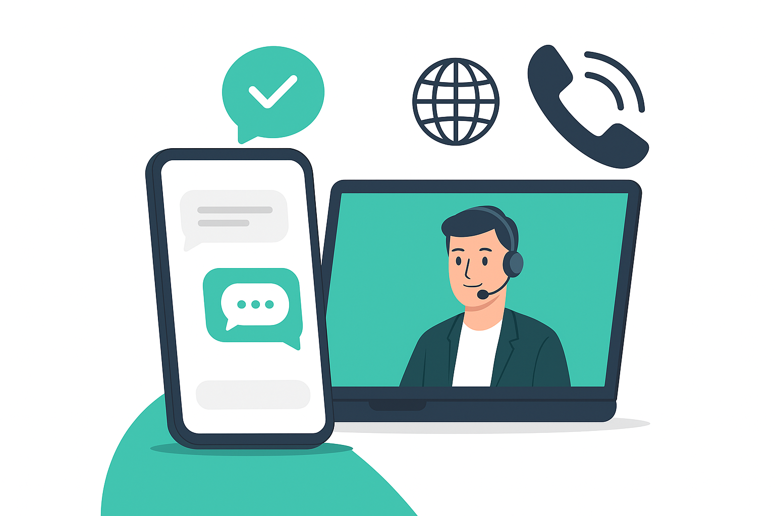 Atendimento digital por celular e computador